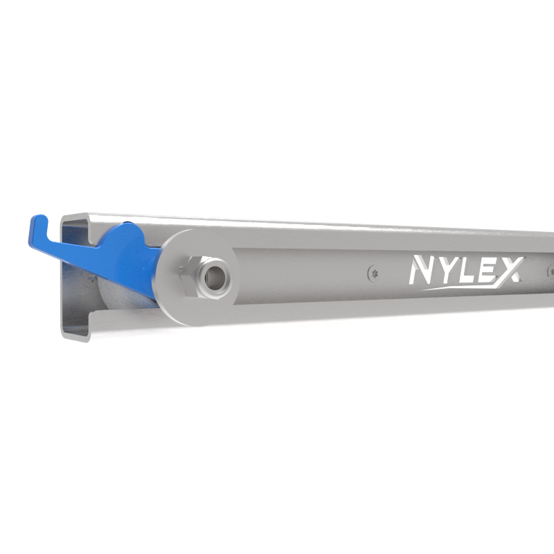 Nylon roller carriage on stainless rail